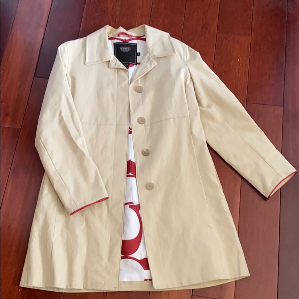 Coach Rain Coat with Signature Logo Lining